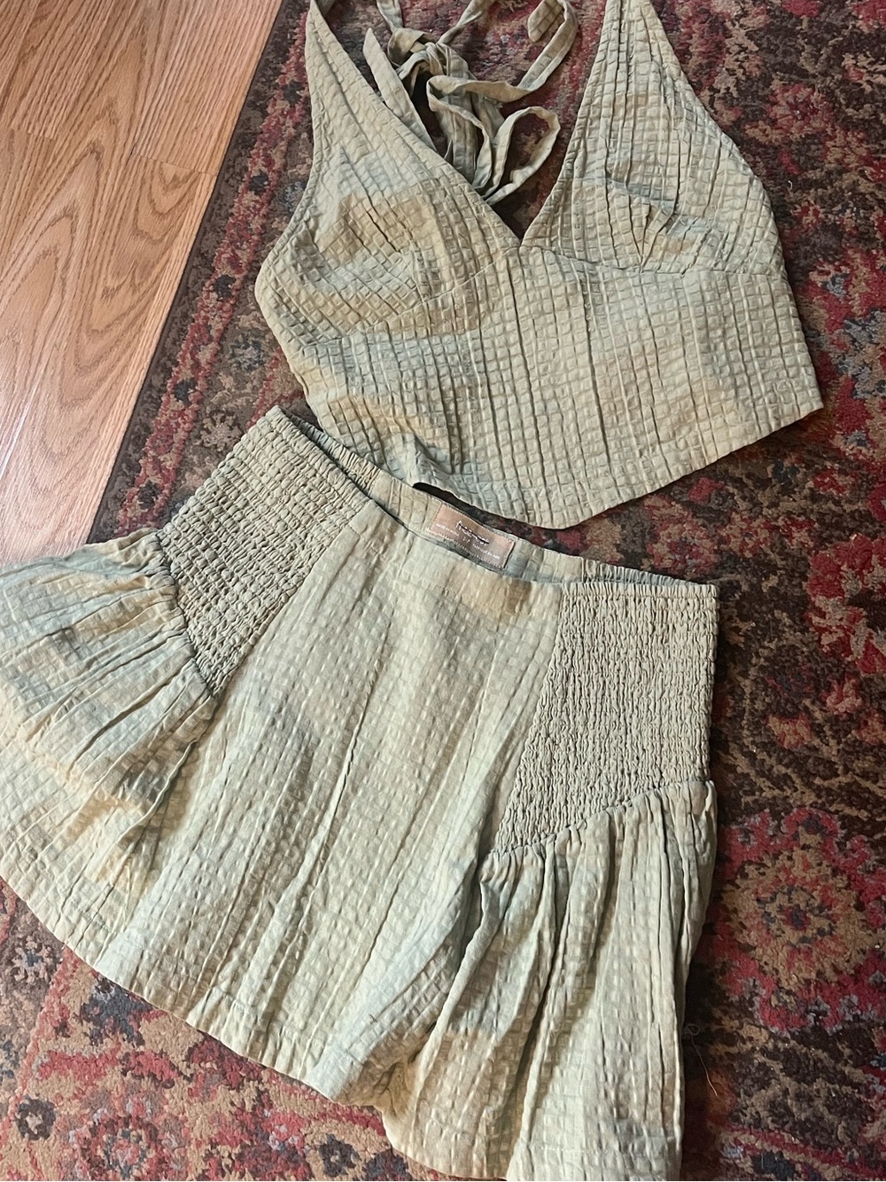 NWOT free people drew pucker check set - Picture 4 of 5